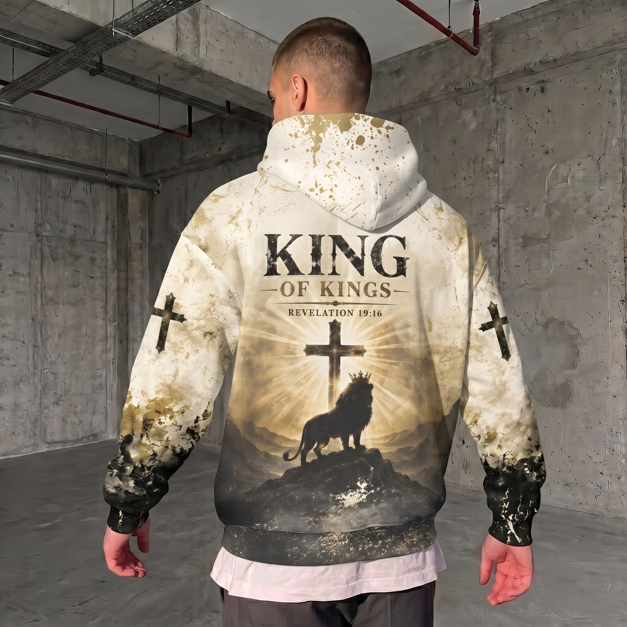 "Jesus Is King" Lion of Judah Unisex Hoodie – Christian Faith Streetwear