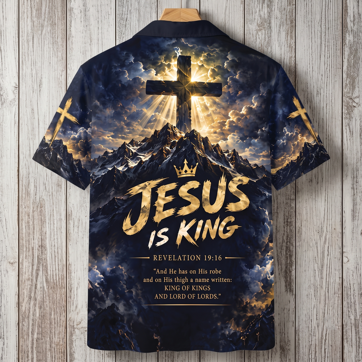 Jesus Is King Hawaiian Shirt - Christian Lion of Judah Shirt
