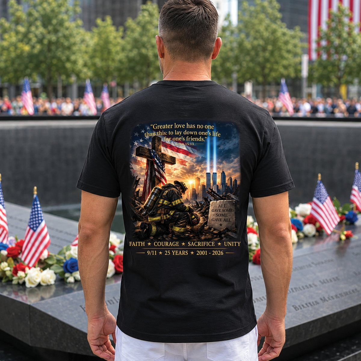9/11 25th Anniversary Christian Shirt, No Greater Love Christian Shirt