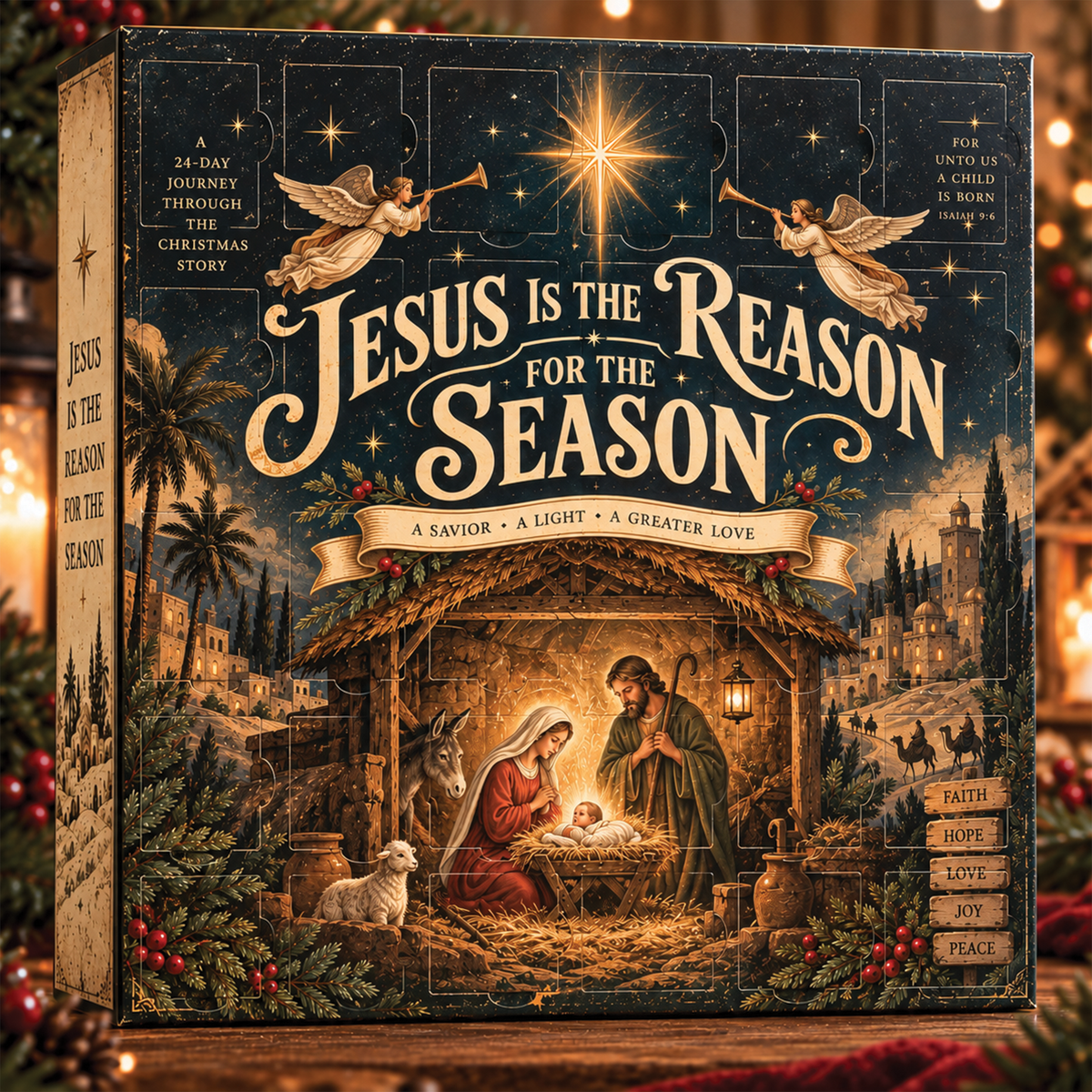 Christian Advent Calendar 2026, 24-Day Christmas Countdown Gift