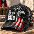 One Nation Under God American Eagle Patriotic Baseball Cap