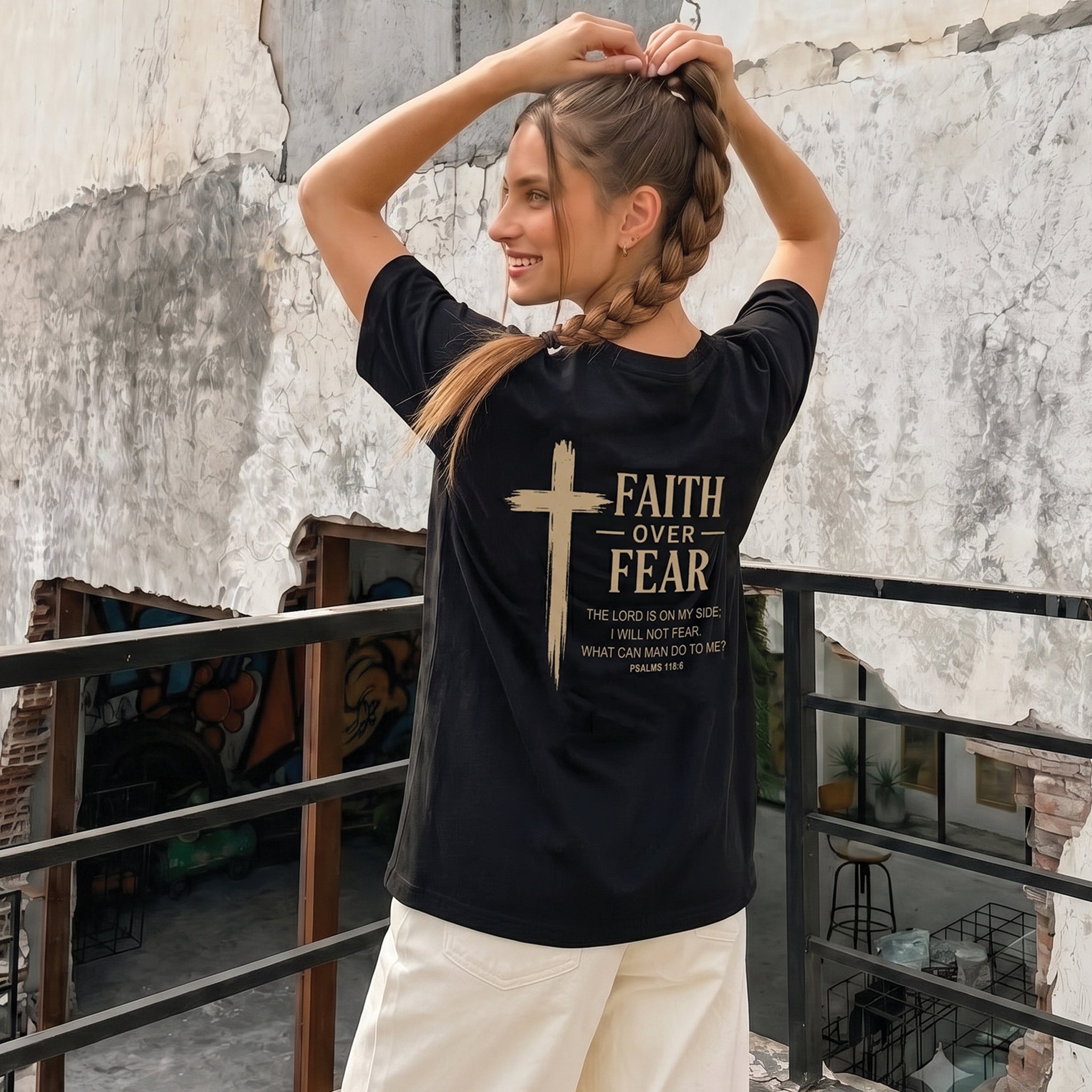 Faith Over Fear Psalms 118:6 Christian Shirt & Hoodie