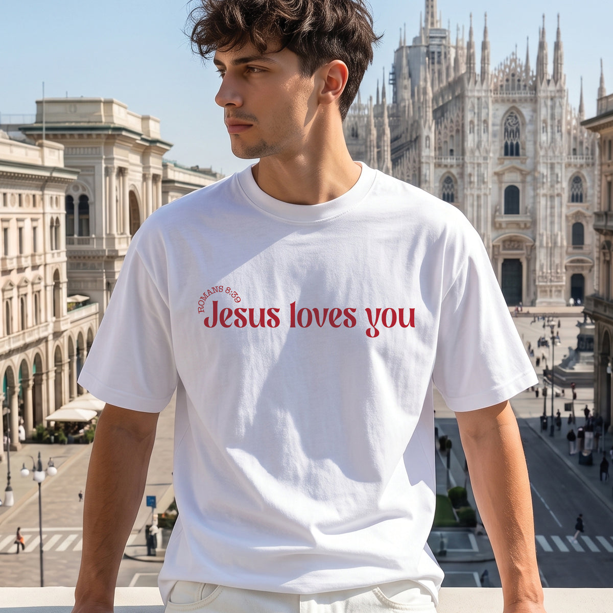 Jesus Loves You Romans 8:39 T-Shirt & Hoodie
