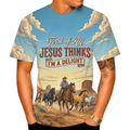 First of all Jesus Thinks I'm a delight All Over Print Shirt, Christian Cowboy Tee
