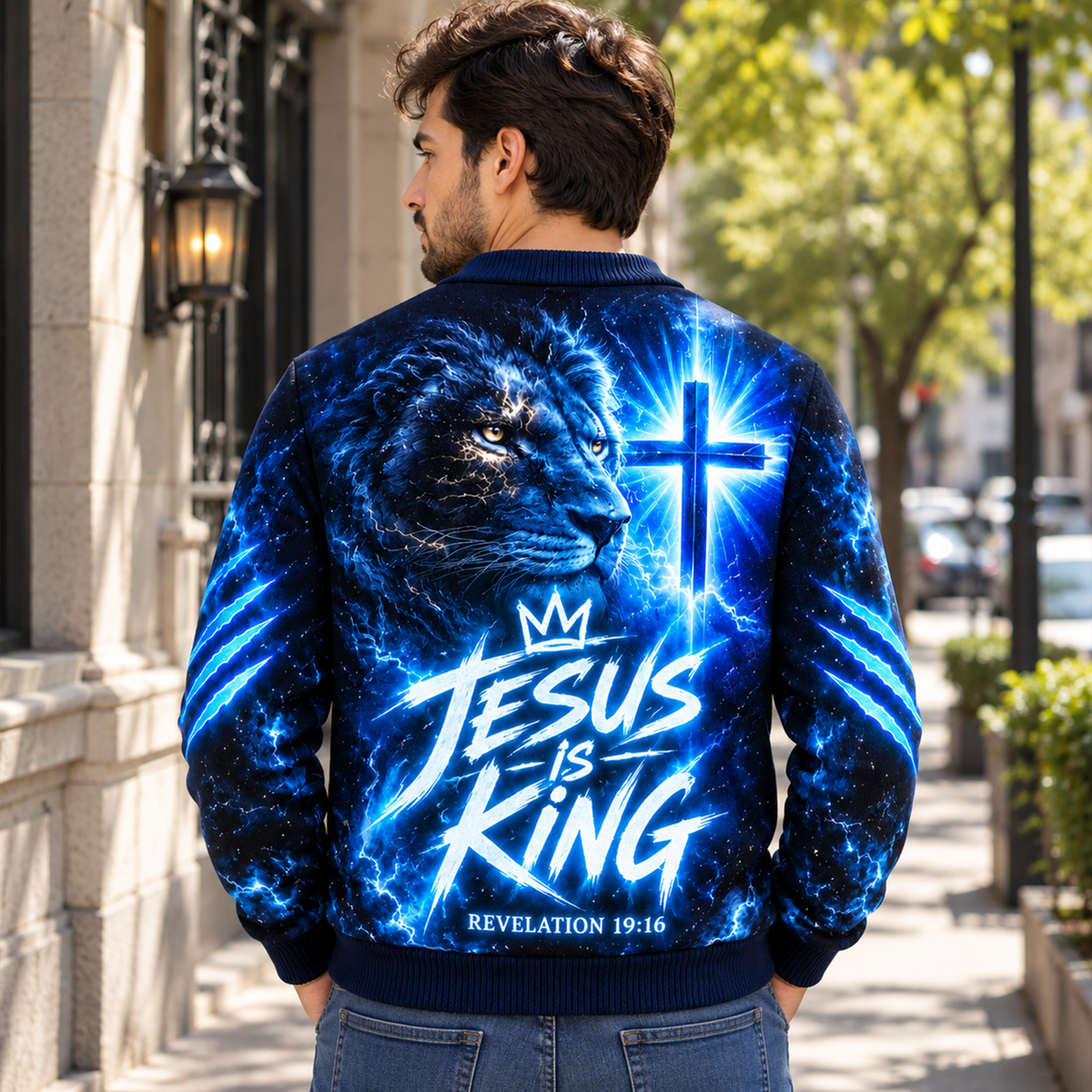 Jesus Is King Christian Cardigan
