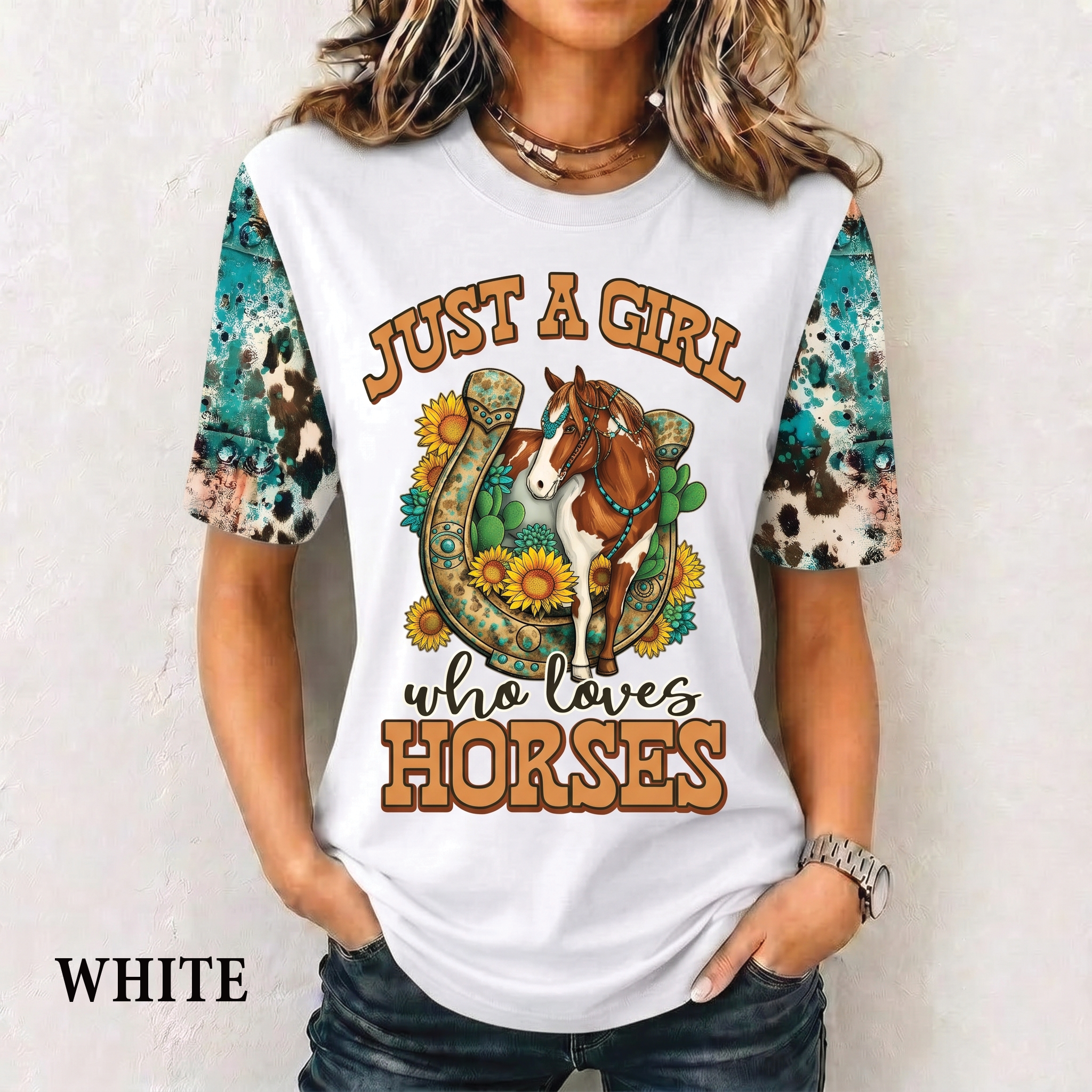 Just a Girl Who Loves Horses All Over Print Shirt, Horse Riding Shirt