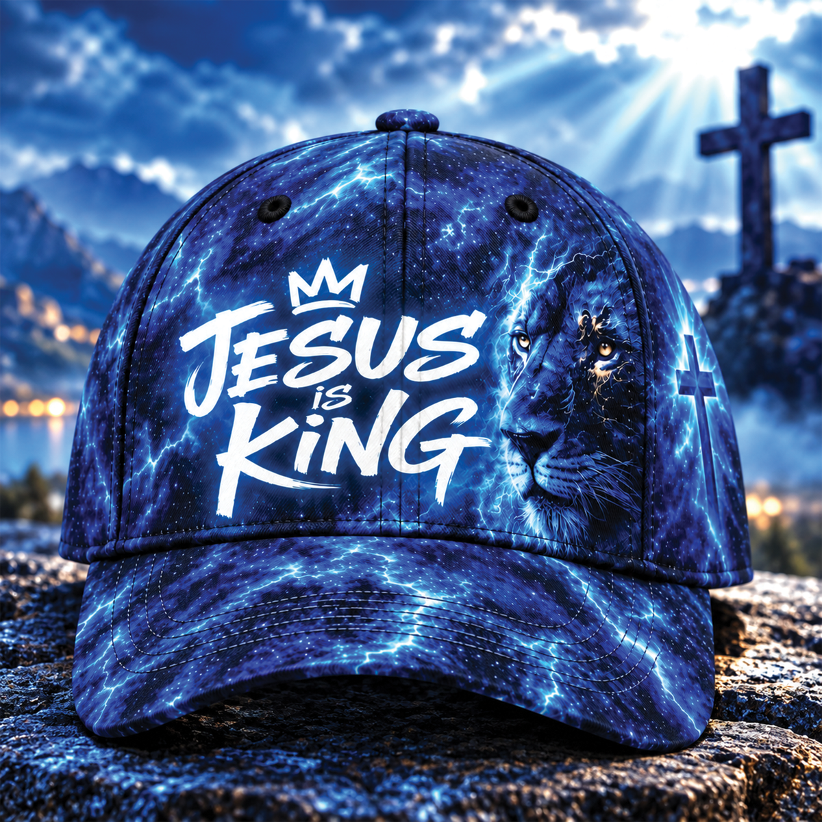 Jesus Is King Hat - Christian Baseball Cap