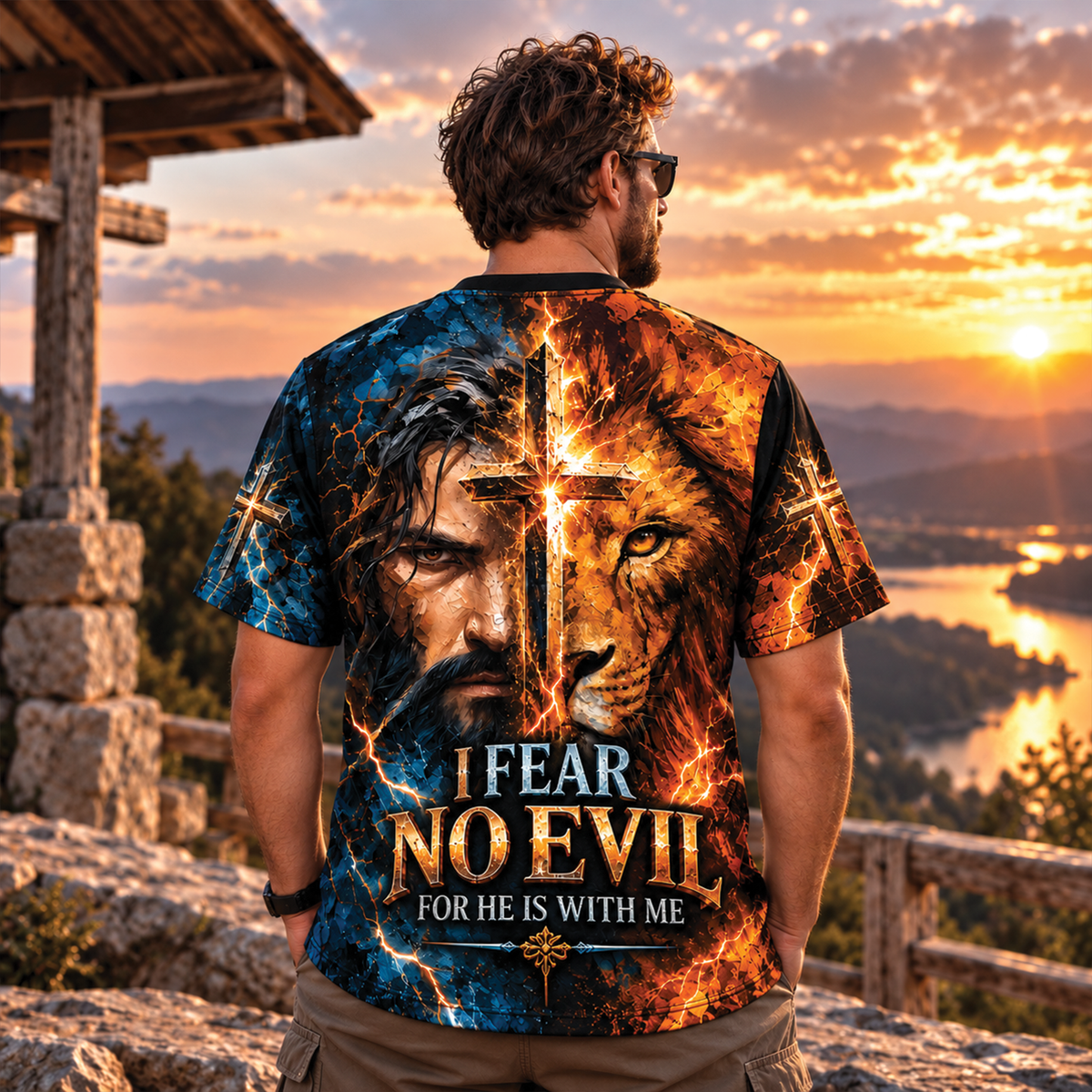 I Fear No Evil For He Is With Me Christian T-Shirt, Sweatshirt & Hoodie