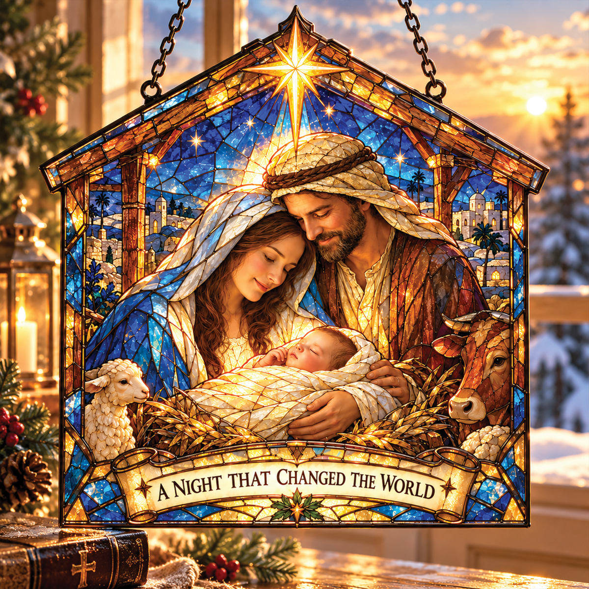 Christmas Nativity Acrylic Suncatcher