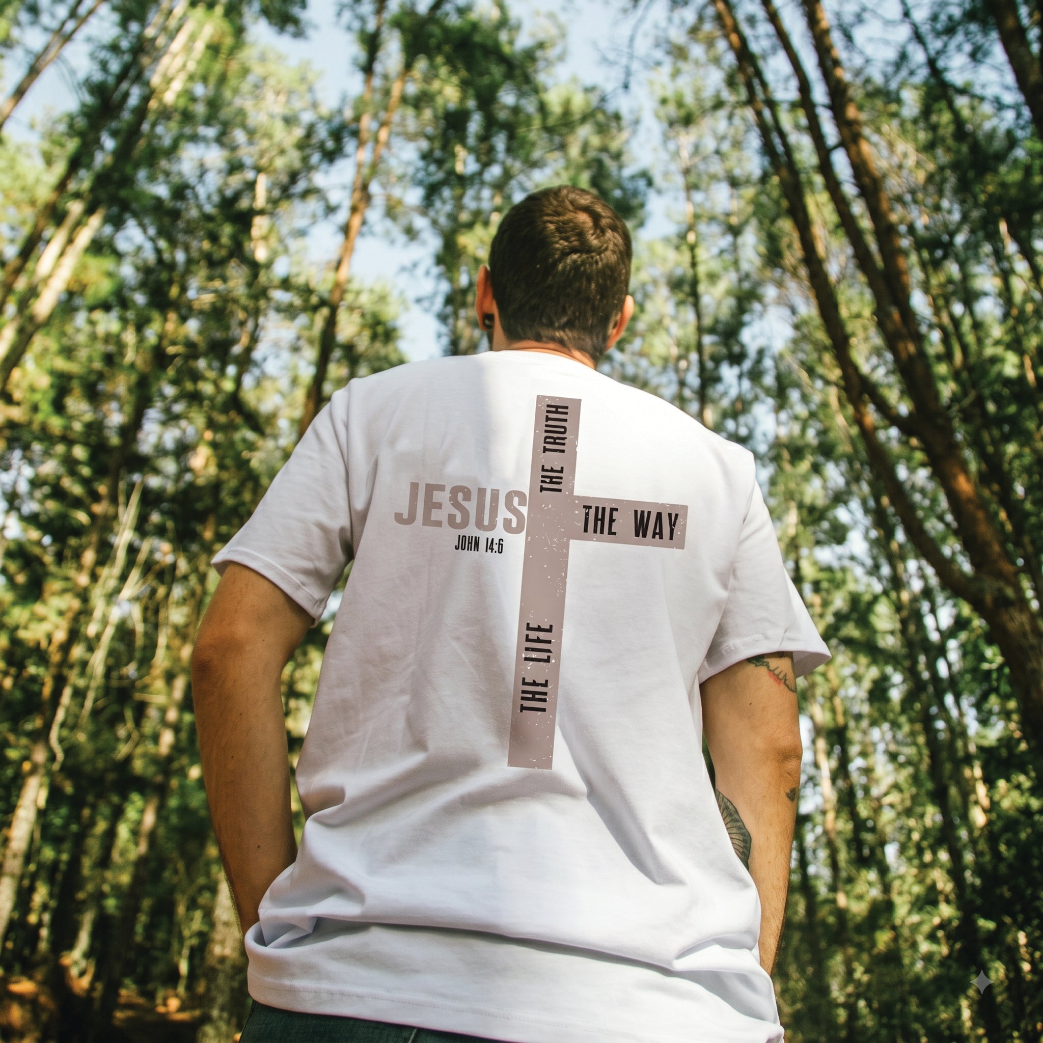 Jesus The Way The Truth The Life Christian Shirt, John 14:6 Cross Hoodie
