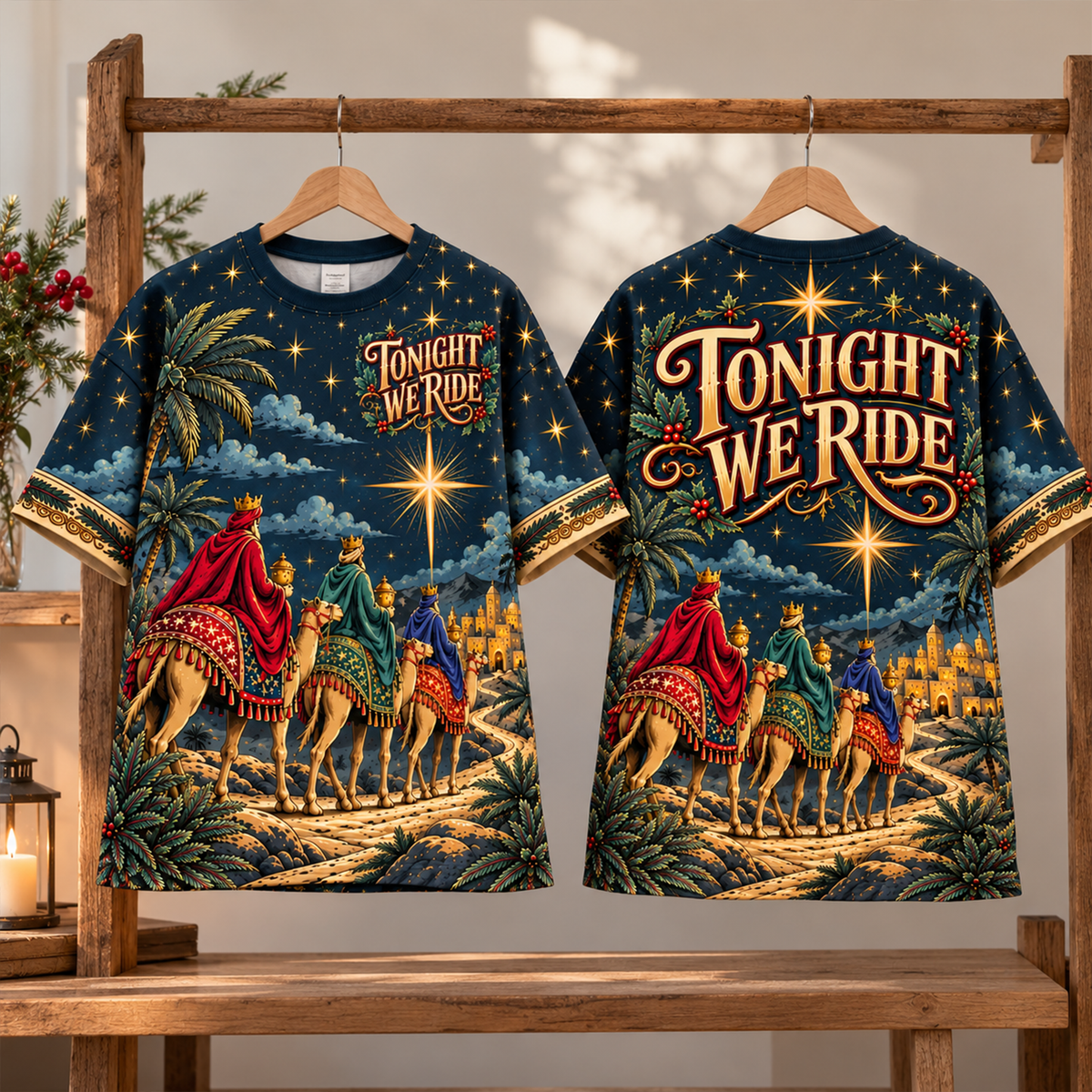 Tonight We Ride Three Wise Men Christian Christmas All Over Print Shirt