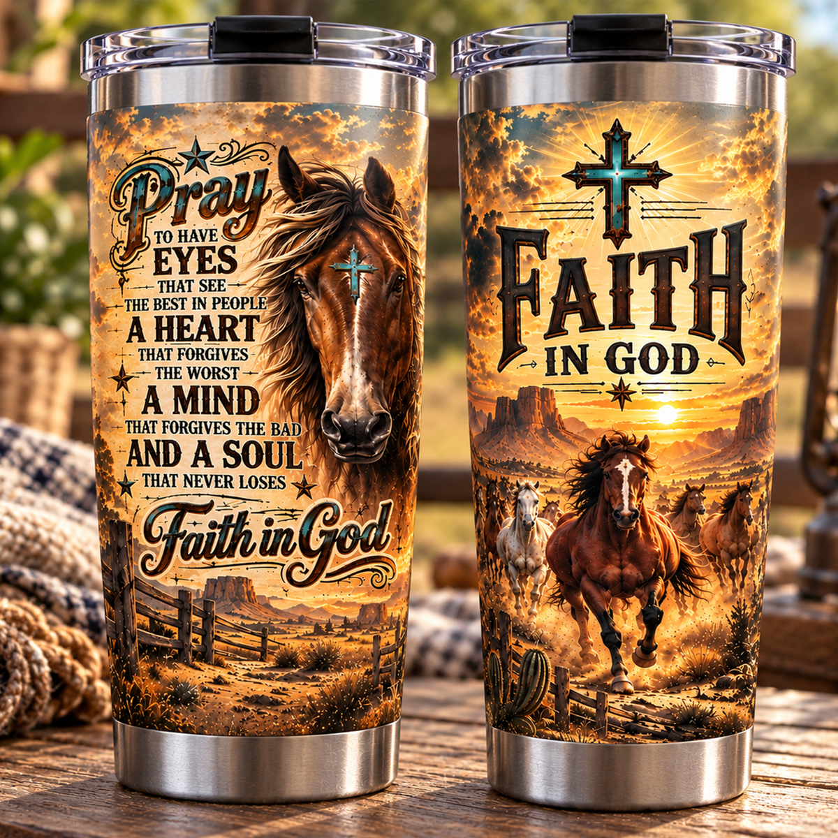 Pray to Have Eyes That See the Best in People Christian Tumbler