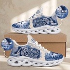 Custom Name Faith Over Fear Sneakers, Christian Max Soul Shoes