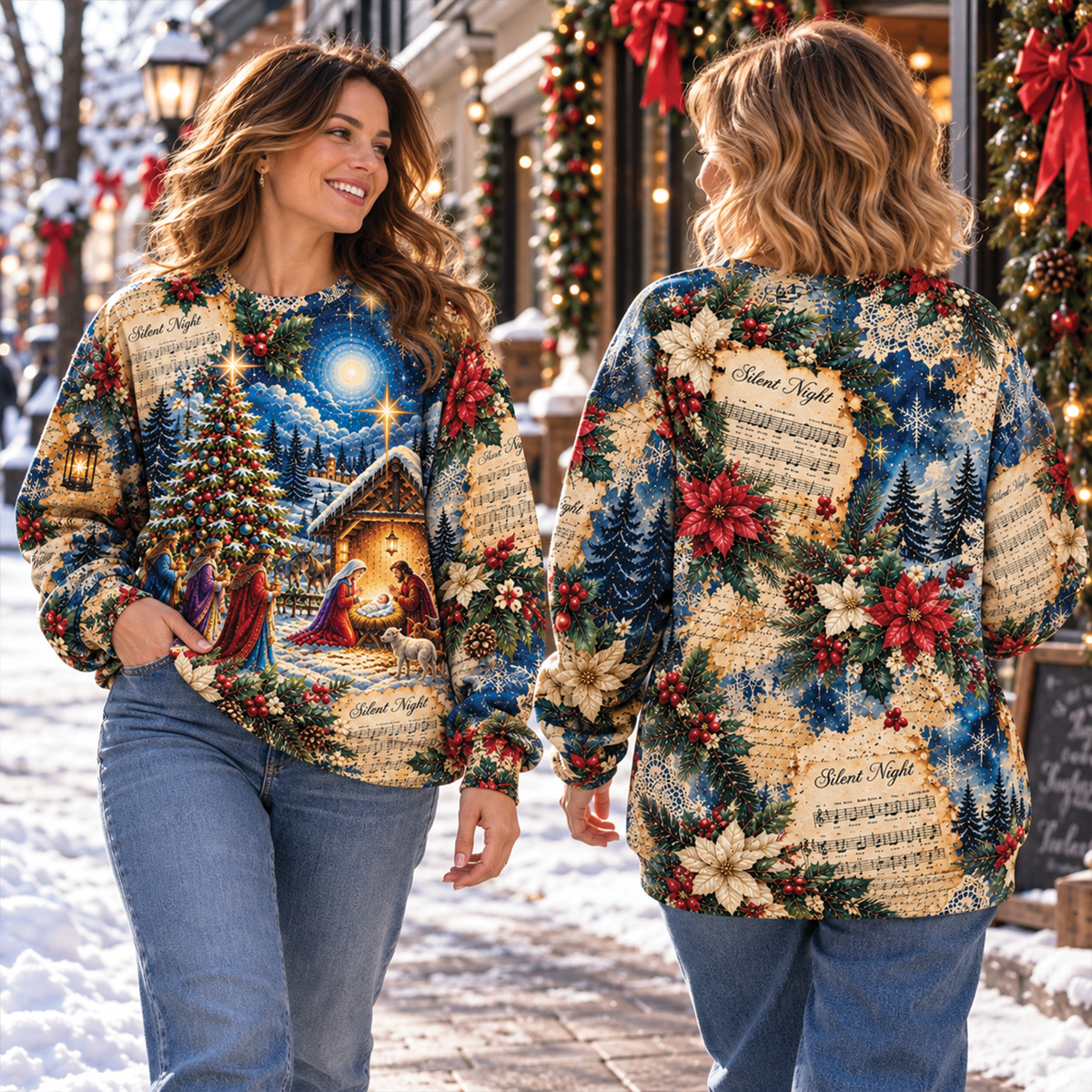 Christmas Nativity All-Over Print T-Shirt, Sweatshirt & Hoodie