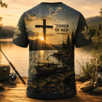 Follow Me Fishers of Men Christian All Over Print Shirt, Matthew 4:19 Fishing Shirt
