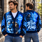 Jesus Is King Christian Cardigan