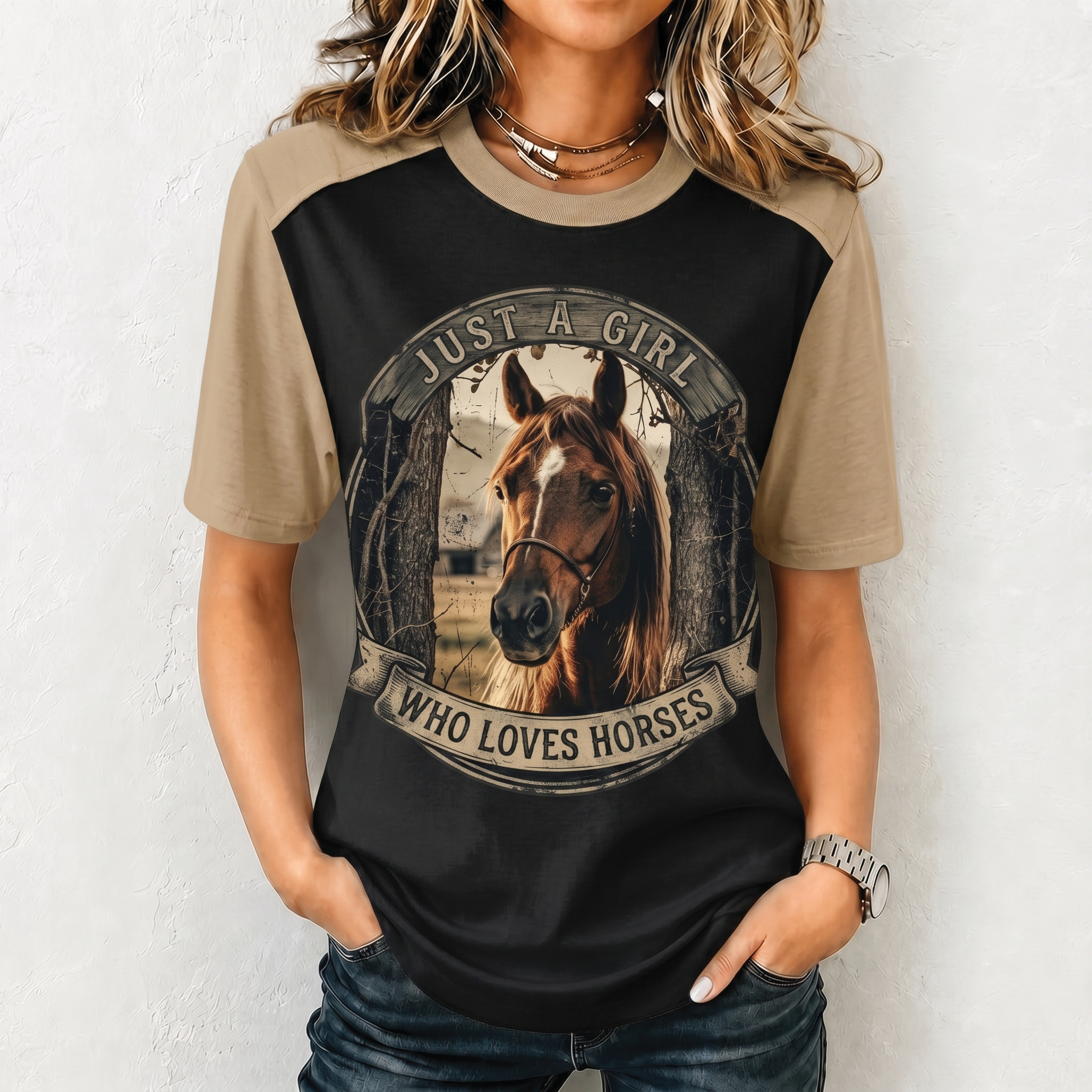 Just a Girl Who Loves Horses All Over Print Shirt