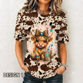 Cute Highland Cow Coffee All Over Print Shirt, Animal Lover Shirt