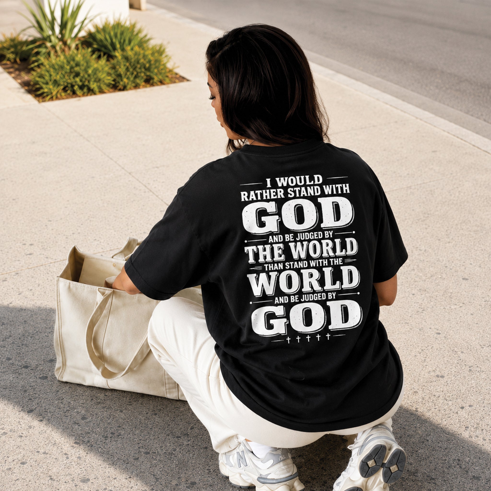 I Would Rather Stand With God Christian Shirt, Faith Over the World Religious Hoodie