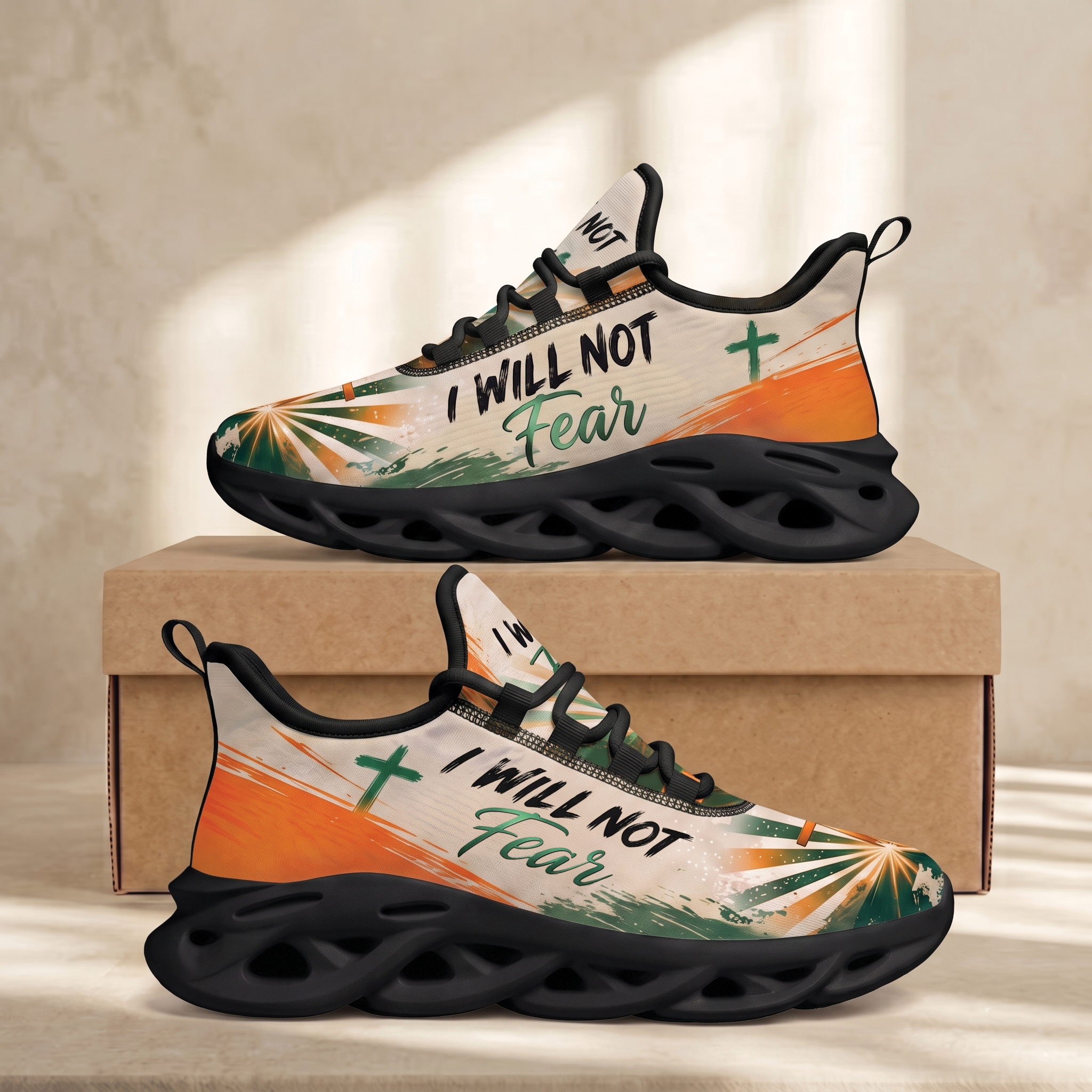 I Will Not Fear Christian Sneakers – Faith Max Soul Shoes