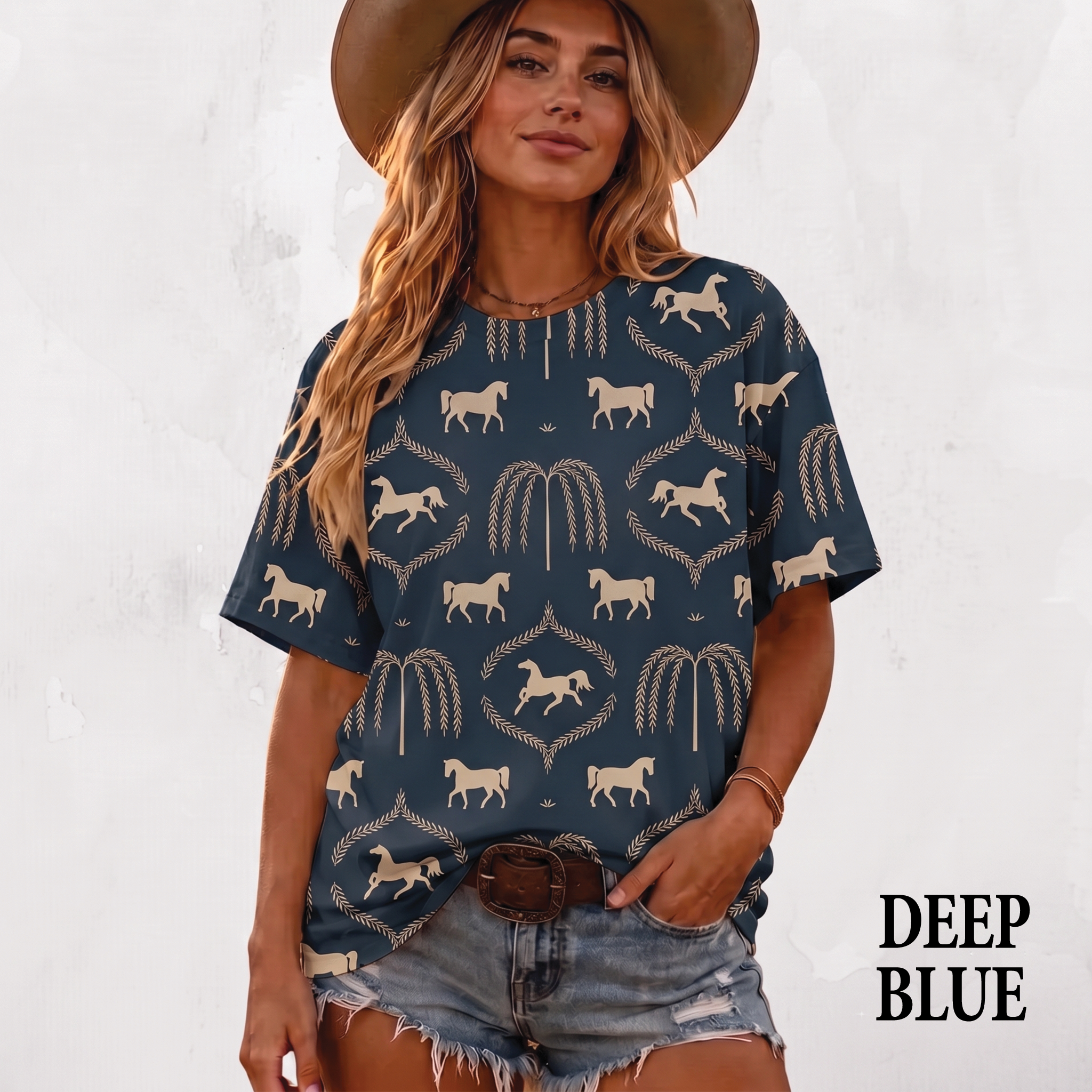 Vintage Horse Pattern All Over Print Shirt
