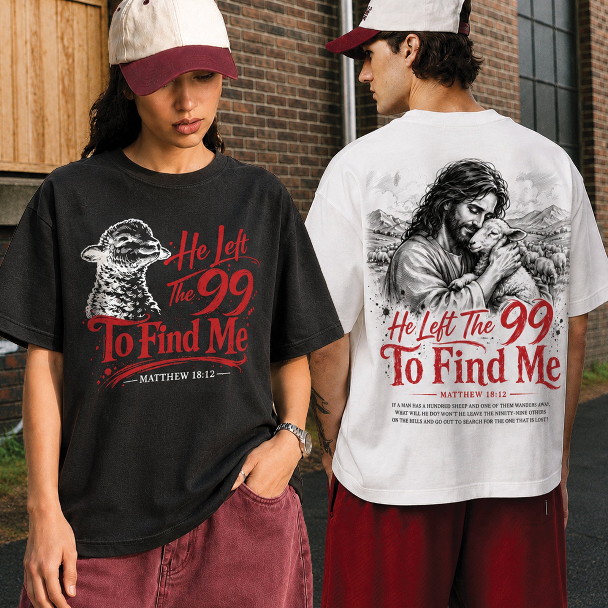 He Left the 99 to Find Me Christian Shirt, Matthew 18:12 Bible Verse Tee