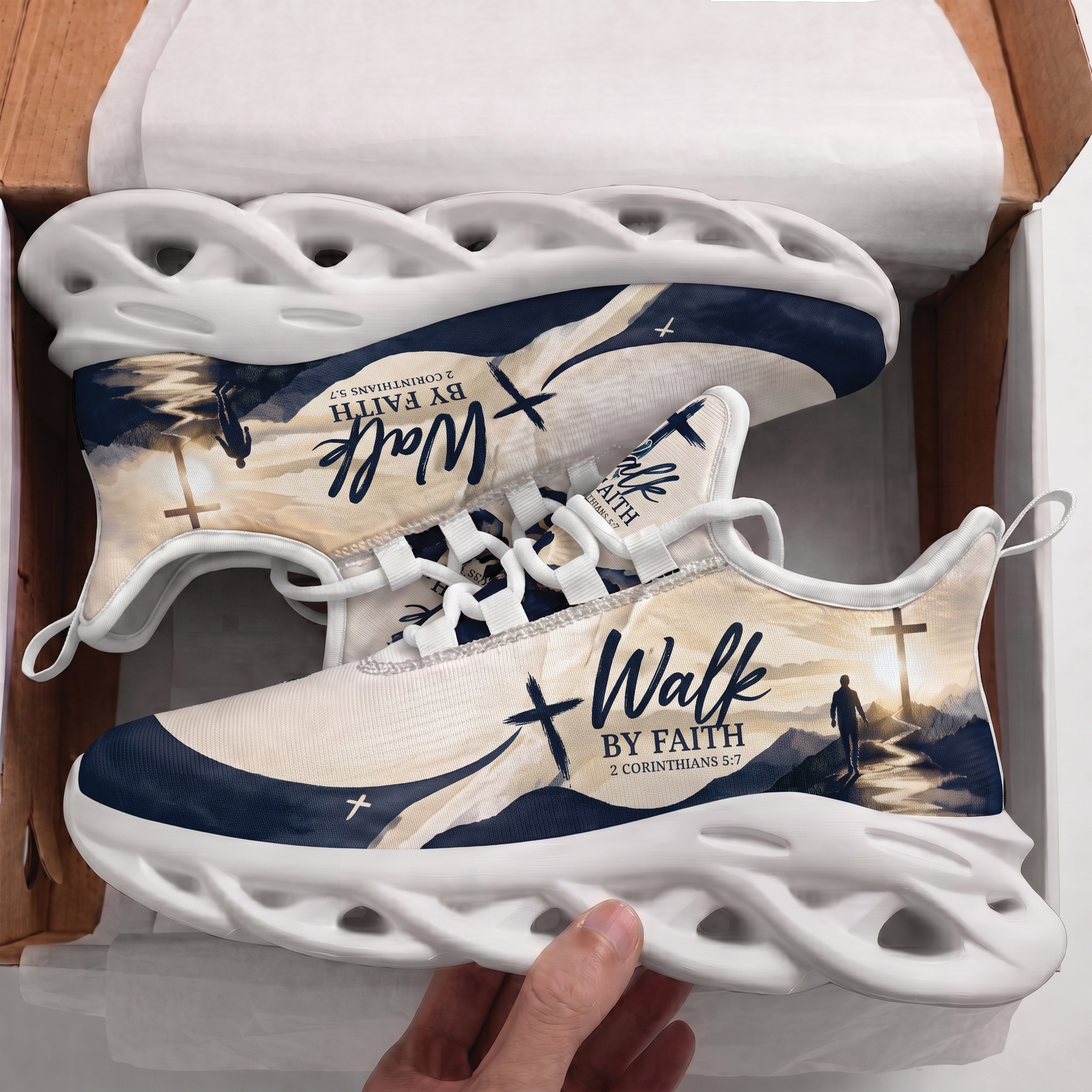 Walk By Faith Christian Sneakers, Max Soul Shoes