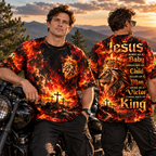 Jesus Lion of Judah Born as a Baby Coming Back as a King All Over Print Shirt