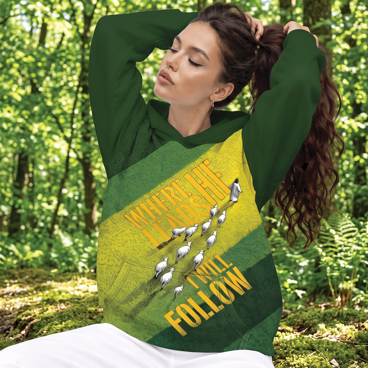 Where He Leads I Will Follow Hoodie - Christian Streetwear