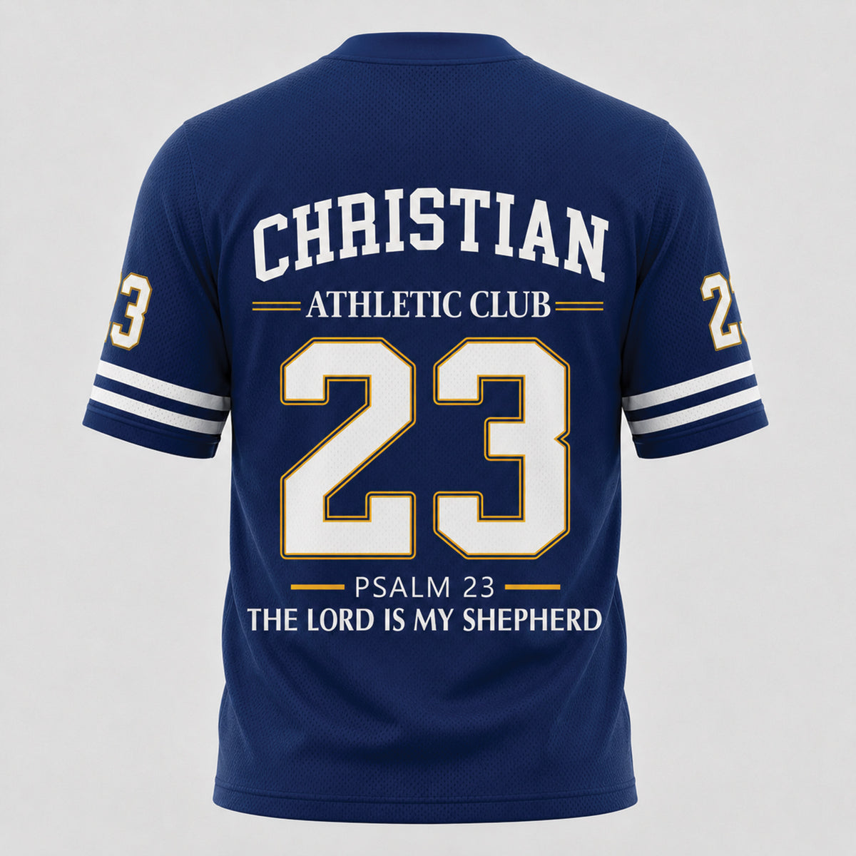 Custom Christian Football Jersey, Psalm 23 Bible Verse Shirt