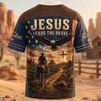 Christian Football Jersey, Jesus Is My Trail Boss Cowboy Shirt