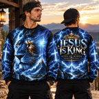 Jesus Is King Lion of Judah Christian T-Shirt, Sweatshirt & Hoodie