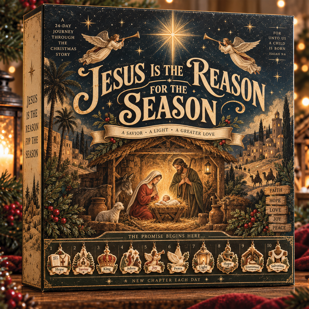 Christian Advent Calendar 2026, 24-Day Christmas Countdown Gift