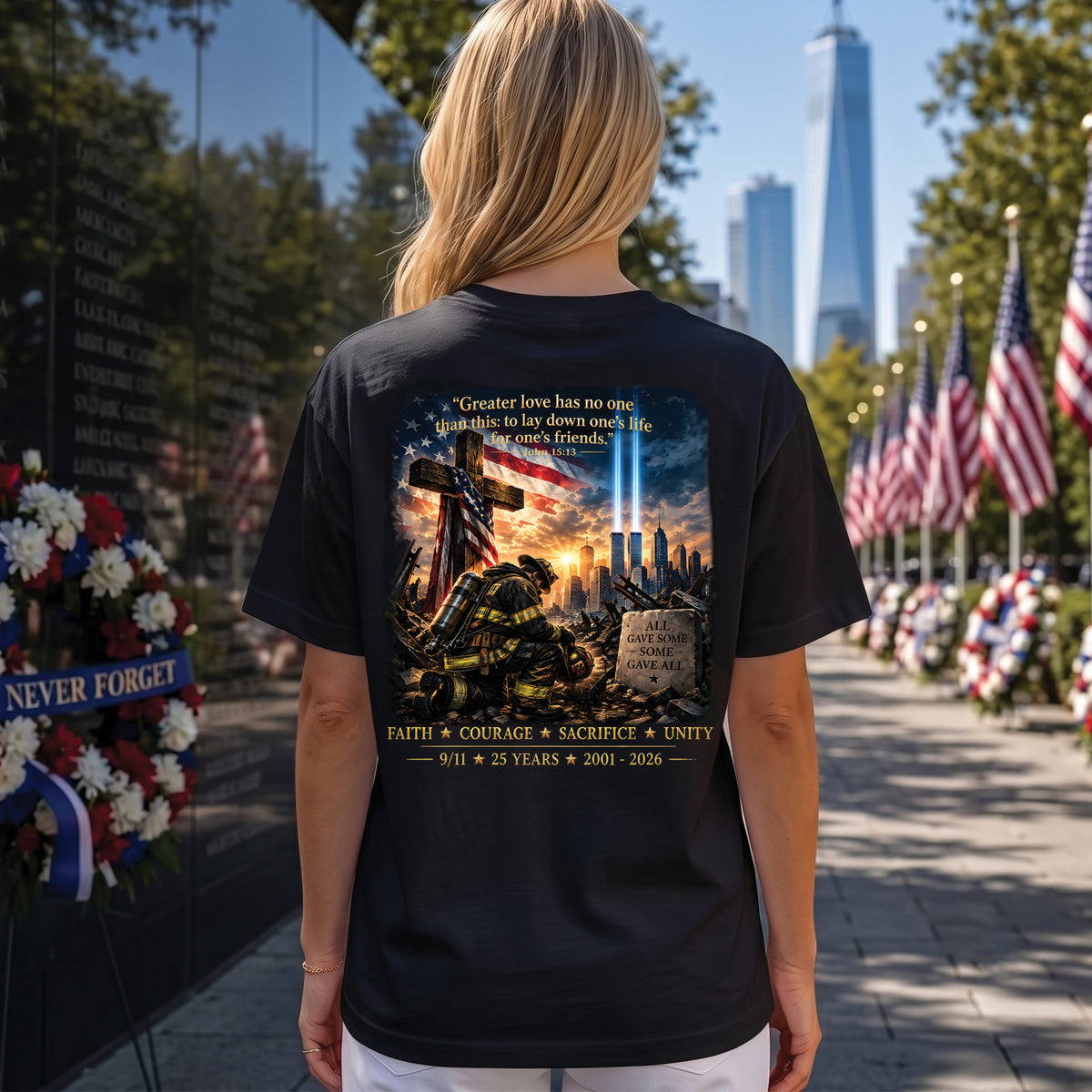 9/11 25th Anniversary Christian Shirt, No Greater Love Christian Shirt
