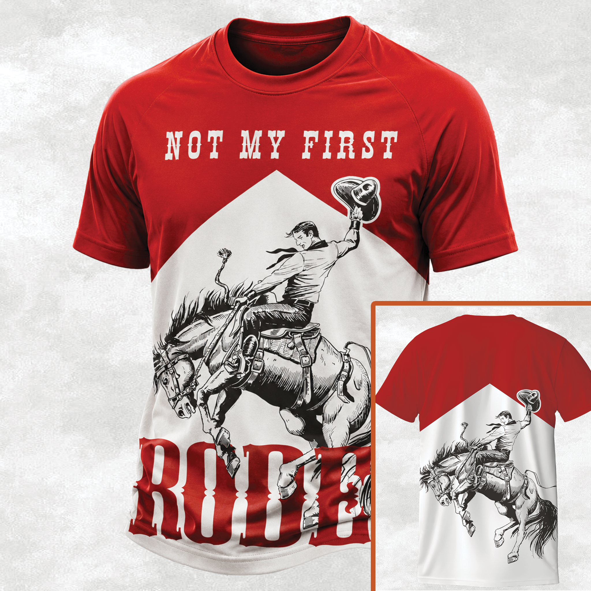 Not My First Rodeo All-Over Print Shirt, Cowboy Rodeo Shirt