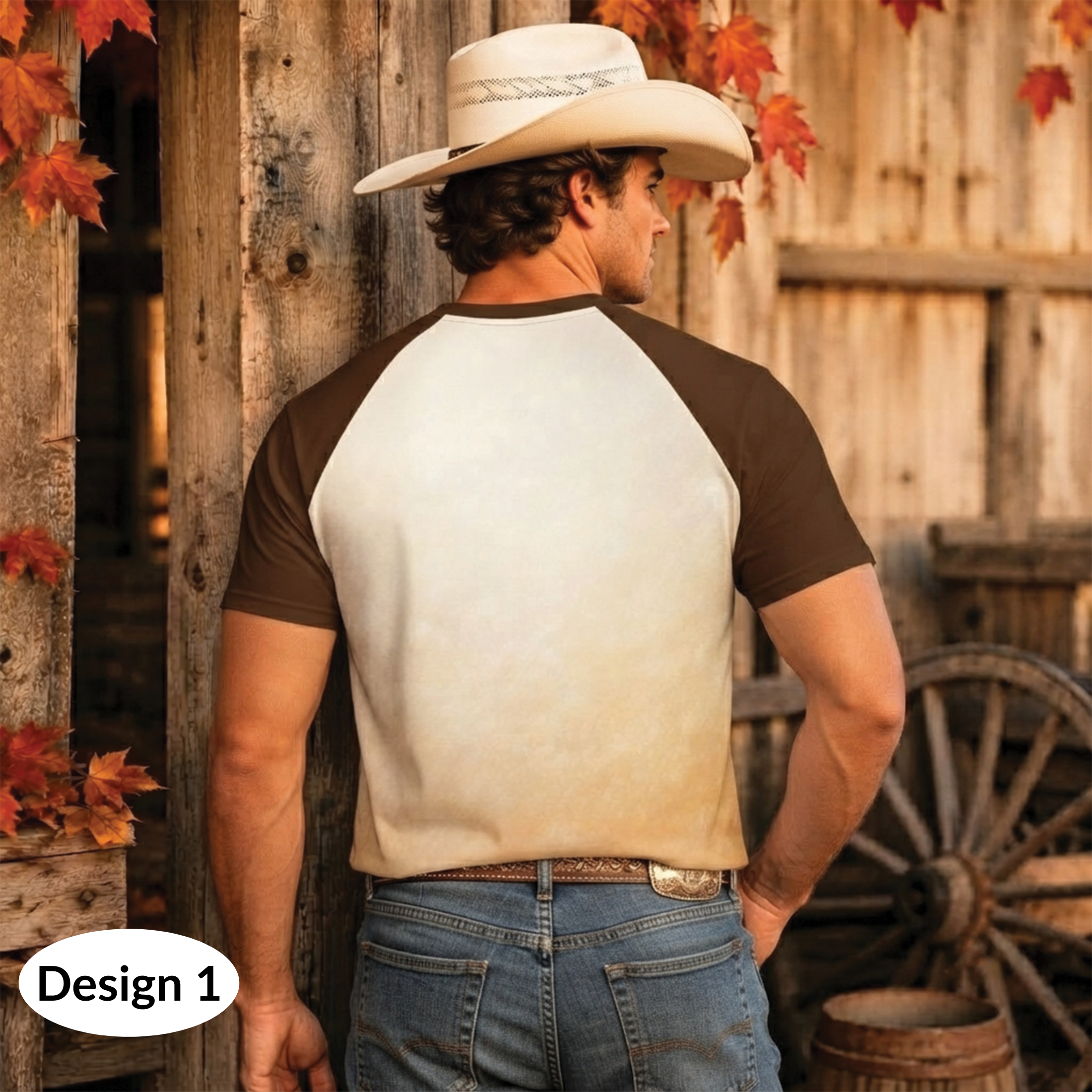 Vintage Western Cowboy Ranch All Over Print Shirt, Horse Farm Country Autumn Shirt