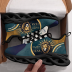 Custom Name Christian Sneakers, Faith Over Fear Max Soul Shoes