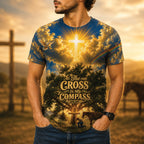 The Cross Is My Compass Christian Faith All-Over Print Shirt