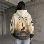 "Jesus Is King" Lion of Judah Unisex Hoodie – Christian Faith Streetwear