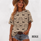Vintage Horse Pattern All Over Print Shirt