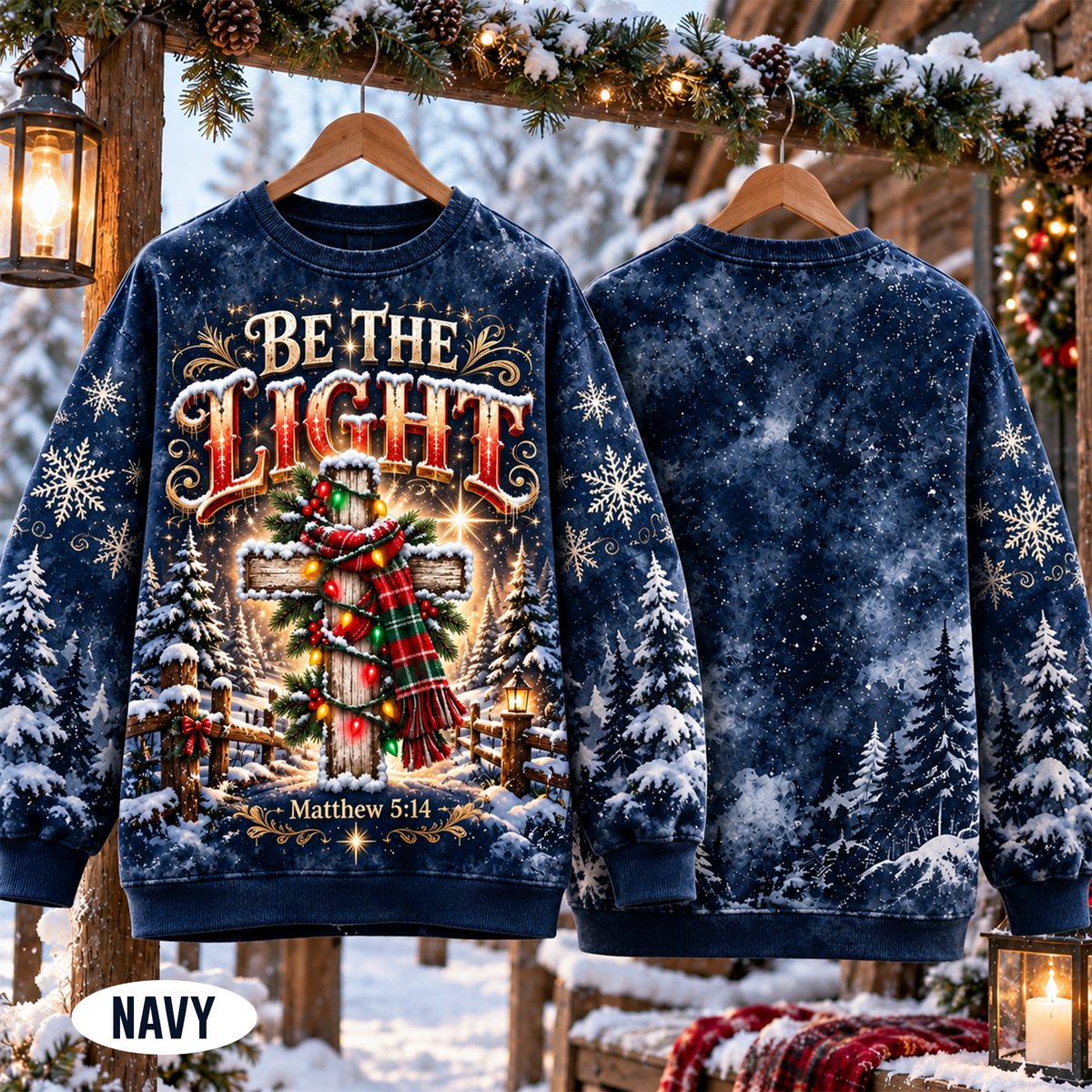Be The Light Matthew 5:14 Christian Christmas All Over Print Shirt