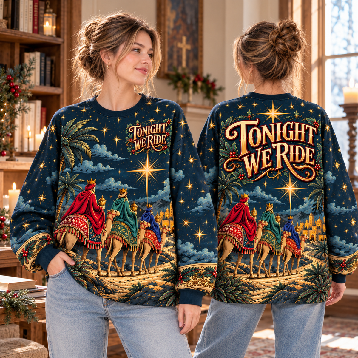 Tonight We Ride Three Wise Men Christian Christmas All Over Print Shirt