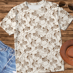 Western Cowgirl Pattern Womens 3D Printed T-Shirt