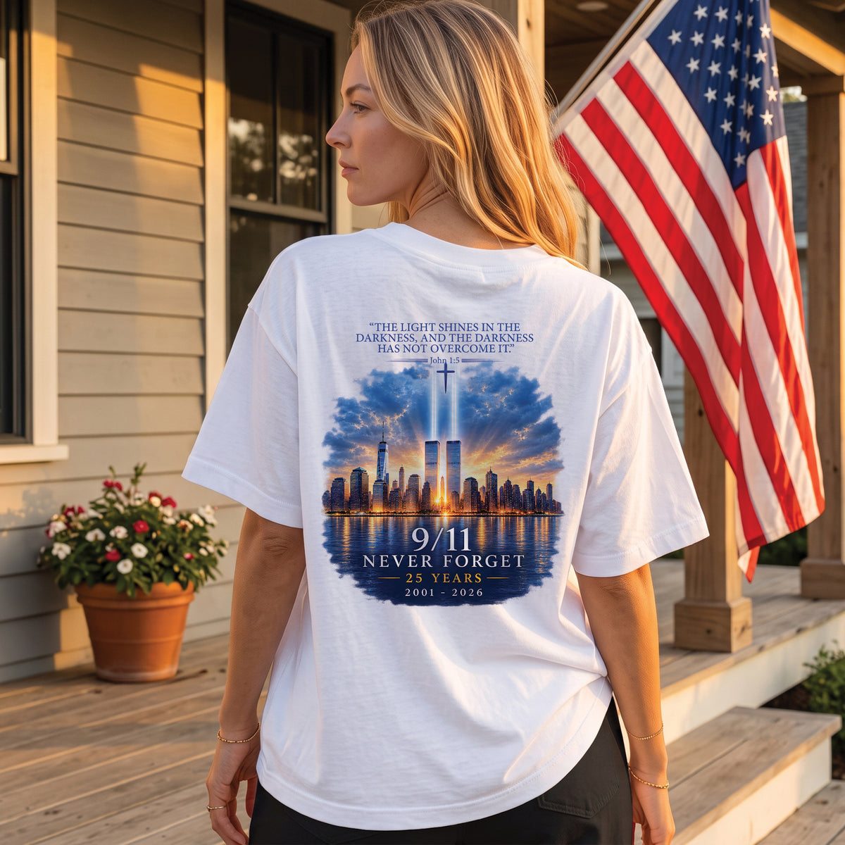 9/11 25th Anniversary Christian Shirt, Never Forget September 11 Shirt