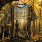 Christian Hunting All Over Print Shirt, Psalm 23 The Lord Is My Shepherd Tee