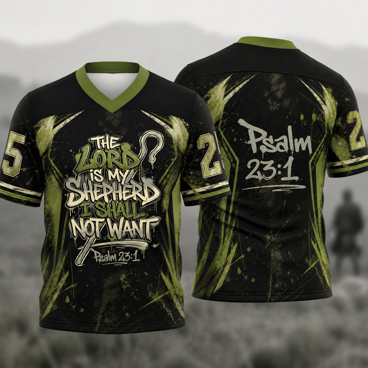 The Lord Is My Shepherd I Shall Not Want Football Jersey