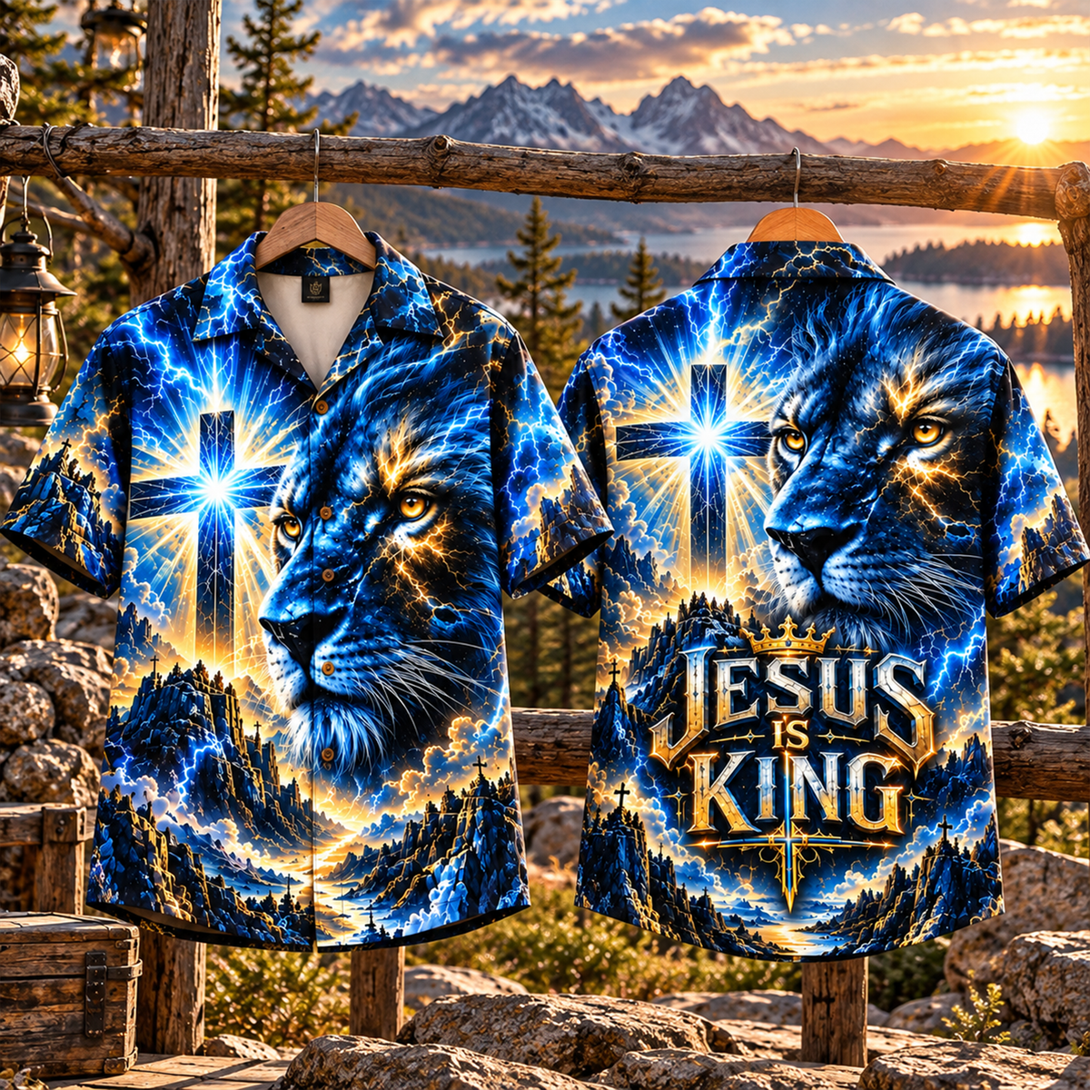 Jesus Is King Lion of Judah Christian Hawaiian Shirt