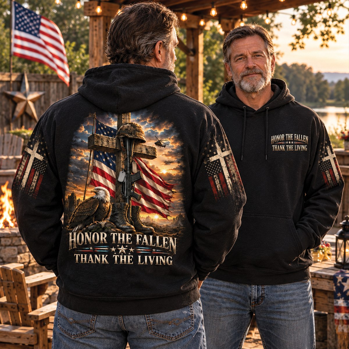 Honor The Fallen Thank The Living Veterans Memorial T-Shirt, Sweatshirt & Hoodie