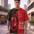 Ride With Jesus All Over Print Shirt, Christian T-Shirt