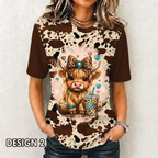 Cute Highland Cow Coffee All Over Print Shirt, Animal Lover Shirt